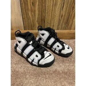 Nike Air Basketball Shoe More Uptempo 96 GS Cobalt Bliss 6Y Unisex White Black